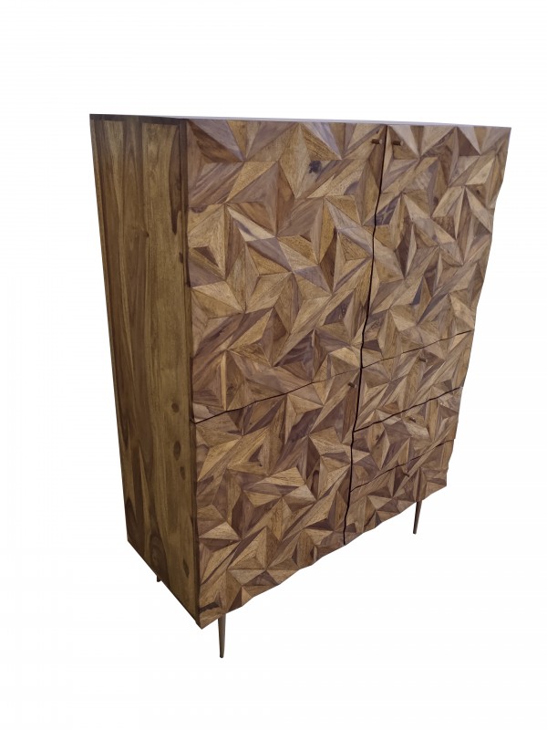 Highboard Kast Van Sheesham Hout Kopen Aktie Wonen Nl