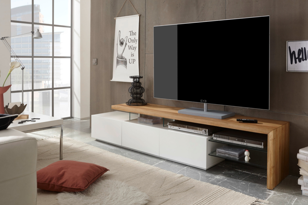 Ontoegankelijk Panda climax Moderne tv meubelen wit eiken | Aktiewonen.nl