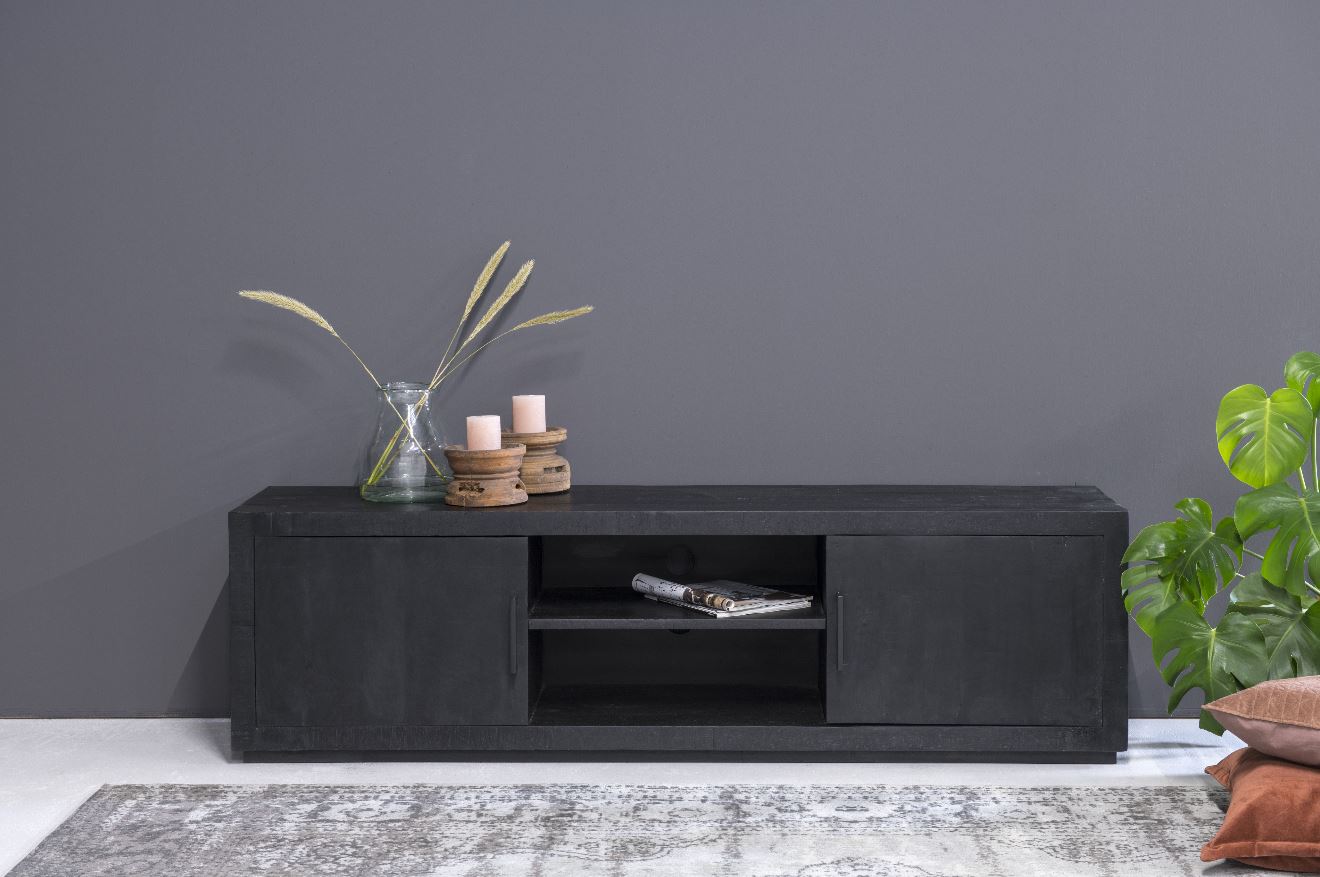 zwart meubel van hout | aktiewonen.nl
