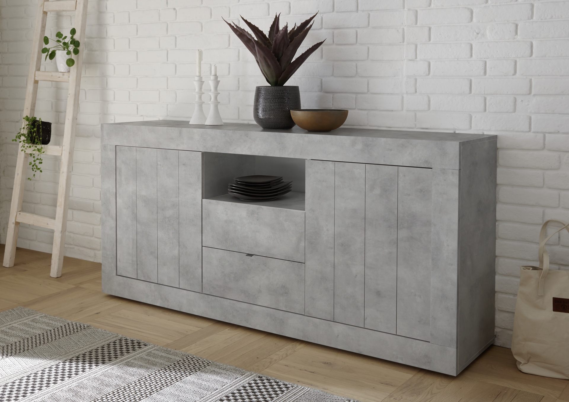 dressoir betonlook - meubelen mango houten meubelen | Aktie Wonen.nl