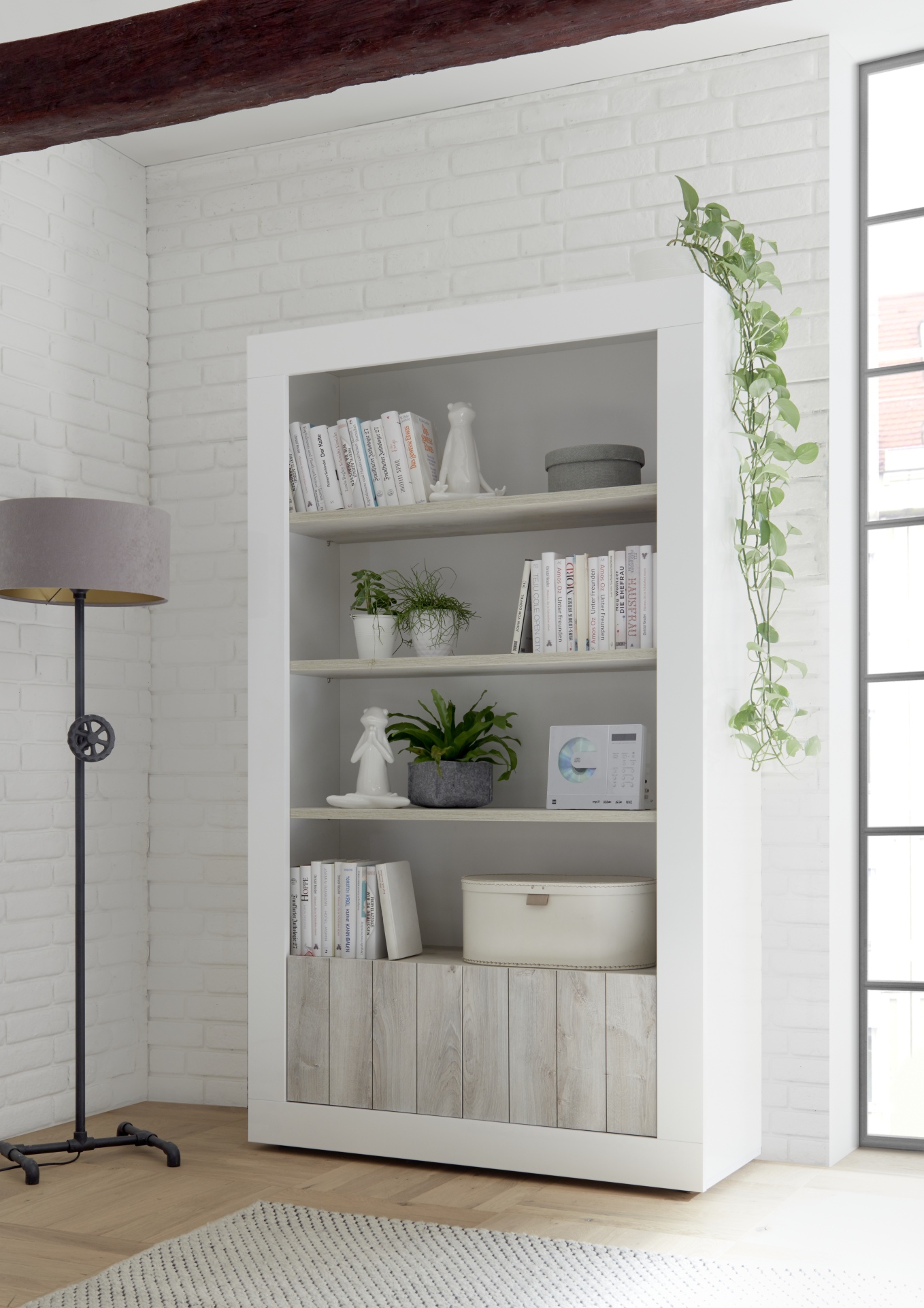 Beïnvloeden Uitleg huisvrouw moderne boekenkast hoogglans wit kopen? | Aktie wonen.nl