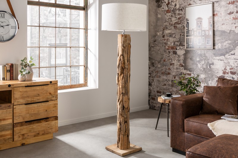 Tenslotte ontwerp Ambient massief houten staande lamp kopen | aktiewonen.nl