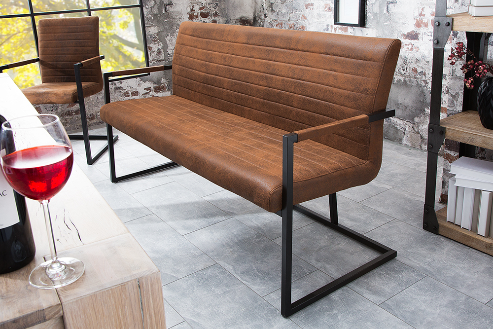 naam weer vuilnis tafelbank craft vintage bruin 160 cm - Hoogglans meubelen / mango houten  meubelen | Aktie Wonen.nl