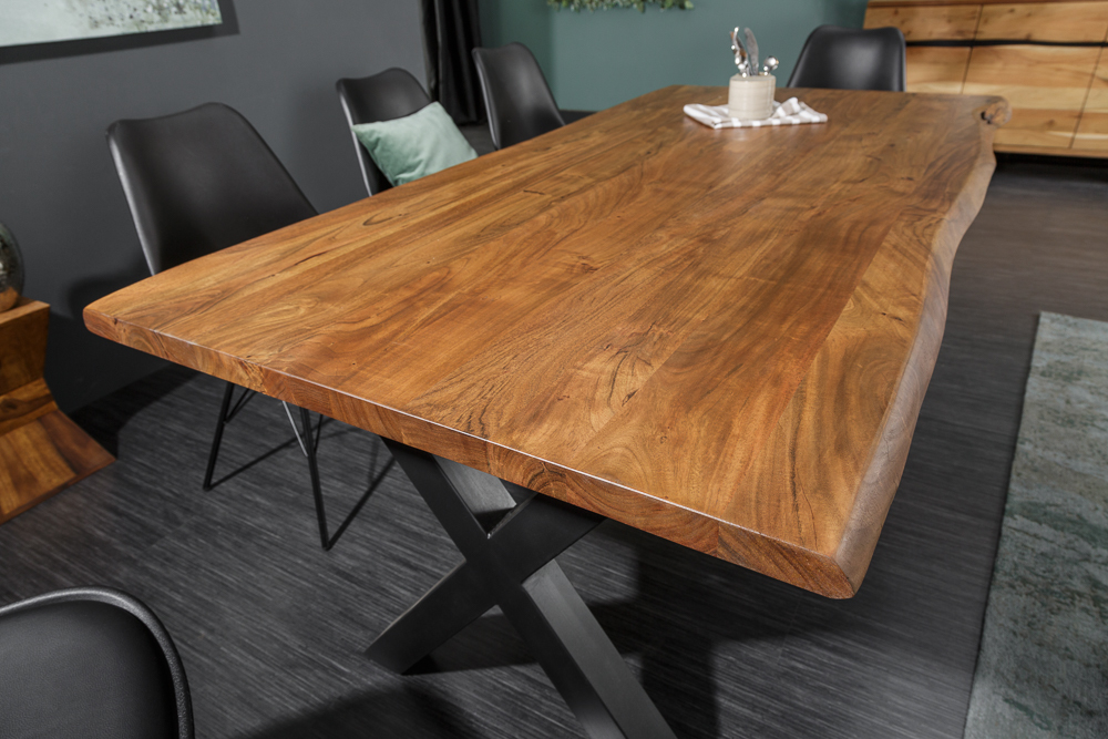 intern aardappel Wereldwijd tafel acacia 180 cm 35mm - Hoogglans meubelen / mango houten meubelen |  Aktie Wonen.nl