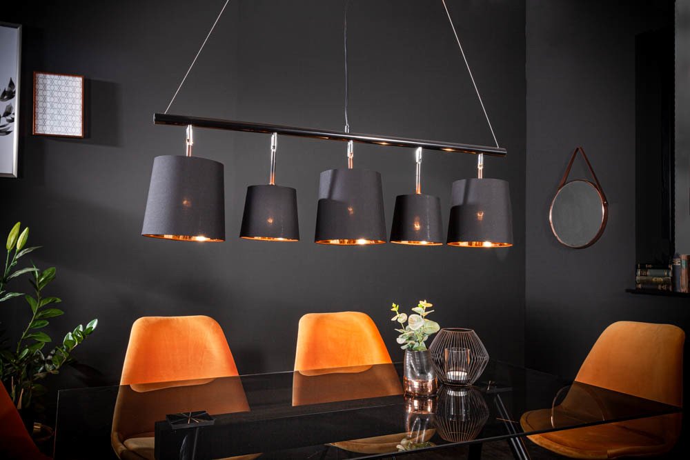 Moderne hanglamp zwart - Houten meubelen