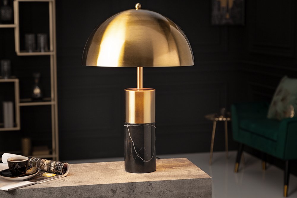 Automatisering Stam Verklaring tafellamp in Burlesque goud met zwart marmer kopen | aktiewonen.nl
