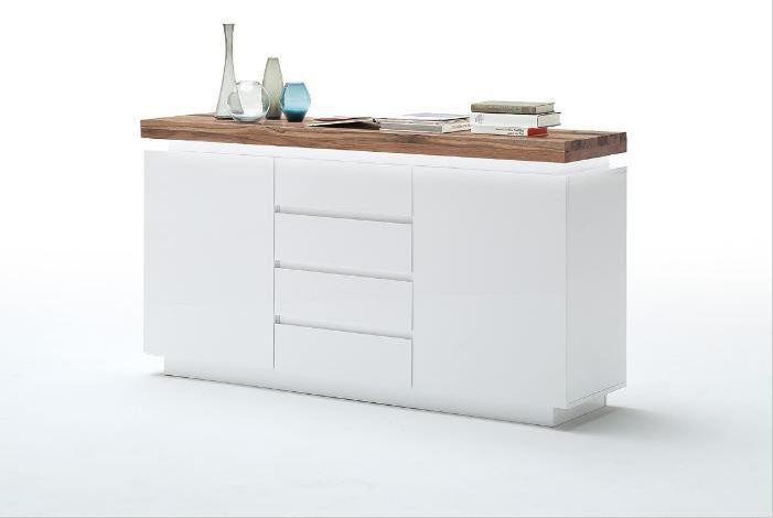 Waterig spiritueel vacht mat wit dressoir met verlichting - Hoogglans meubelen / mango houten  meubelen | Aktie Wonen.nl