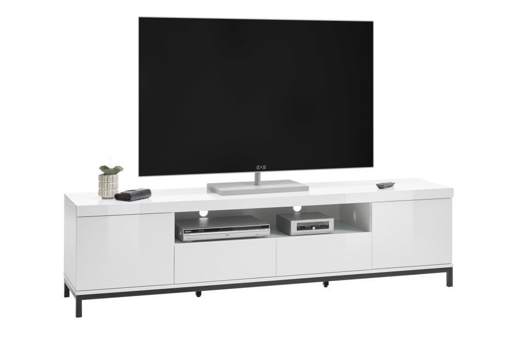 Mam deelnemer schroef Witte hoogglans tv meubel | Aktiewonen.nl