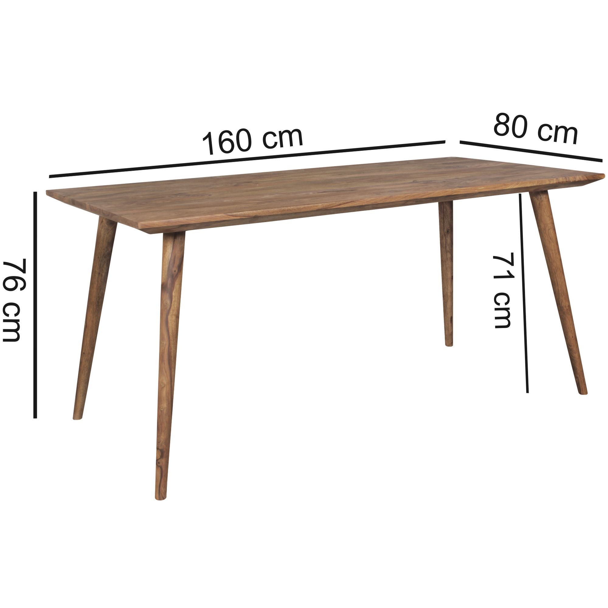 bloemblad Versnipperd Kluisje tafel sheesham 160 cm - Hoogglans meubelen / mango houten meubelen | Aktie  Wonen.nl