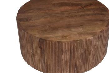 ronde salontafel mangohout bruin 70 cm