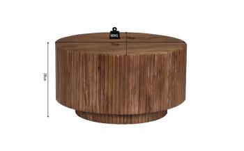 ronde salontafel mangohout bruin 70 cm