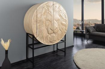 highboard Lion white mangohout 140 cm