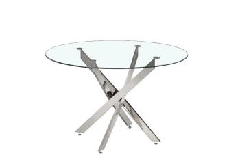 ronde tafel transparant glas 120cm