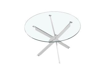 ronde tafel transparant glas 120cm