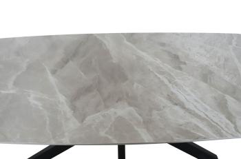 Eettafel keramiek italian grijs glanzend deens ovaal 180 cm