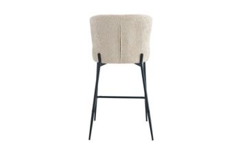 stevige barstoelen beige bouclé