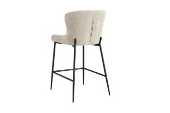 stevige barstoelen beige bouclé