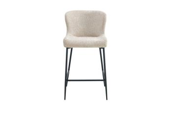 stevige barstoelen beige bouclé