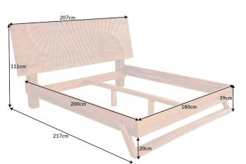 scorpion bedombouw mangohout 180x200 cm