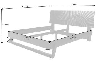 scorpion bedombouw zwart mangohout 180x200 cm