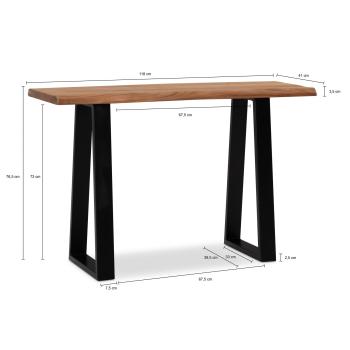 Bureau acaciahout 118 cm