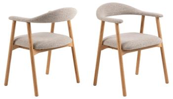 design eetkamerstoelen eikenhout beige