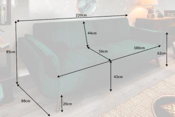 slaapbank groen fluweel 215 cm