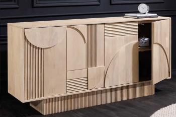 dressoir art-deco wit mangohout 170 cm