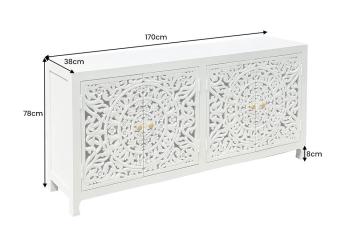 dressoir marrakesh wit mangohout 170cm