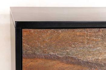 Modern sideboard roodbruin natuursteenlook 175 cm