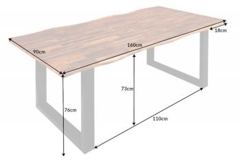 Boomstam tafel acacia hout 160 cm