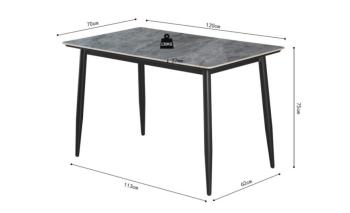 eettafel kenzo grijs keramiek 140 cm