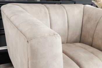 Trendy fauteuil champagne beige fluweel