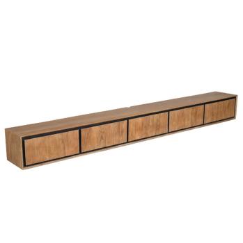 hangend design TV meubel mangohout 280cm