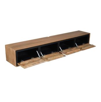 hangend design TV meubel mangohout 200 cm