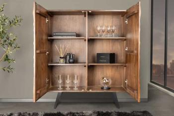 highboard hurricane bruin acaciahout 120 cm