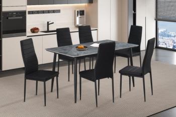 eettafel kenzo grijs keramiek 140 cm