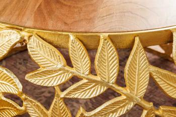 salontafel set leaf goud acaciahout