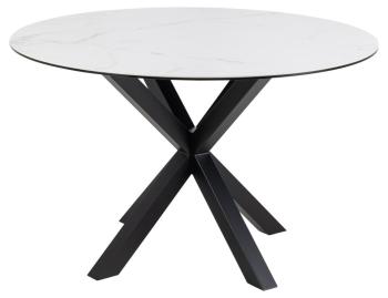 ronde eetkamertafel wit keramiek 119cm