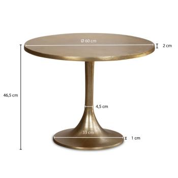 ronde salontafel goud 60 cm