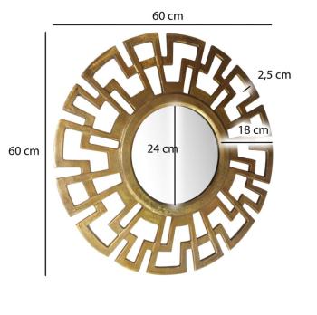 wandspiegel antiek goud 60 cm 