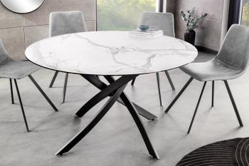 ronde tafel wit keramiek 120 cm