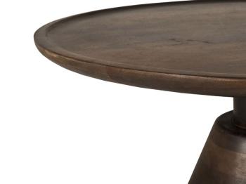 salontafel rond walnootbruin mangohout 75 cm