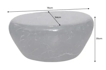 salontafel Stone zwart marmerlook 75 cm