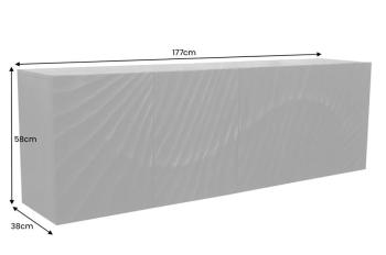 hangend dressoir mangohout zwart schorpioen 177 cm 