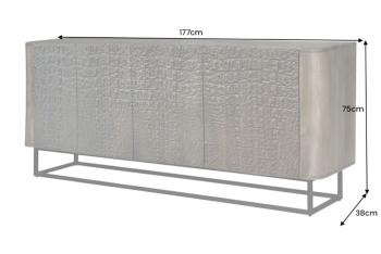 sideboard crocodile zwart grijs 177 cm