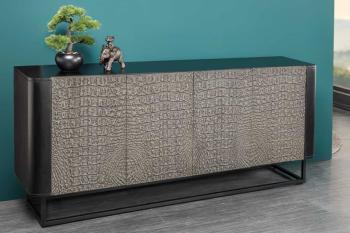 sideboard crocodile zwart grijs 177 cm