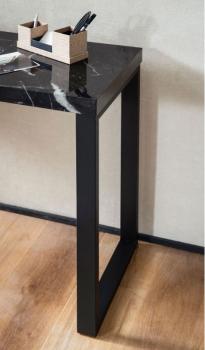 sidetable zwart Marmerlook hoogglans 120 cm