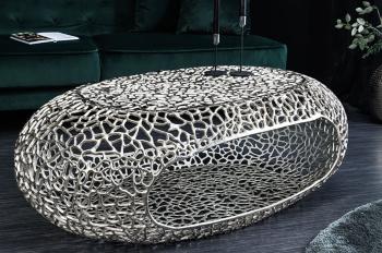 organische salontafel zilver 119 cm