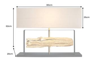 tafellamp design met beige kap 80 cm